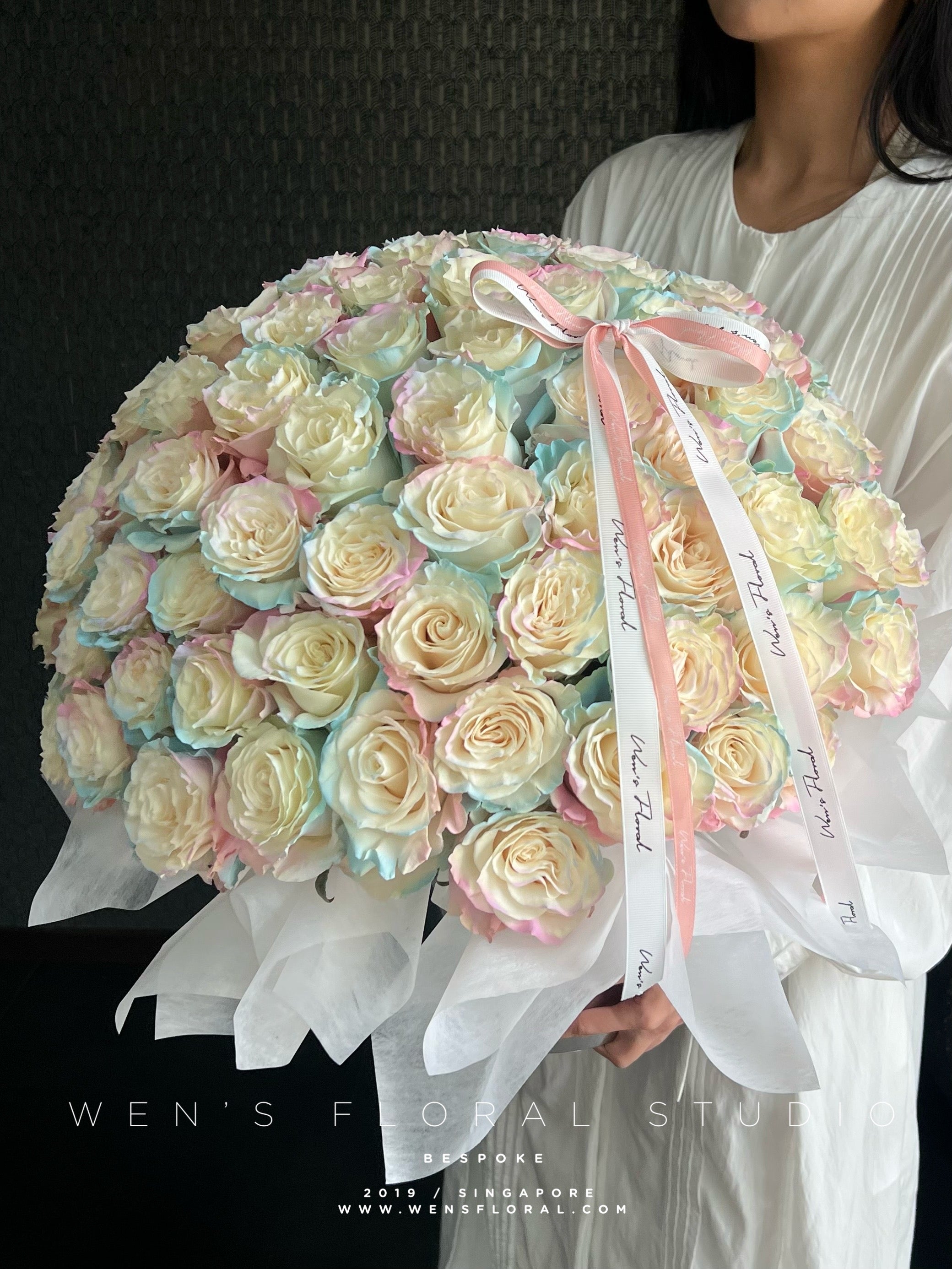 999 Roses Proposal 99 Roses Bouquet Delivery in Singapore – Wen’s Floral Studio