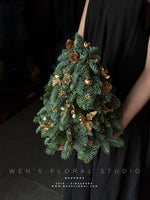 Mini fresh Christmas tree - Gold