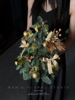 Mini fresh Christmas tree - Gold