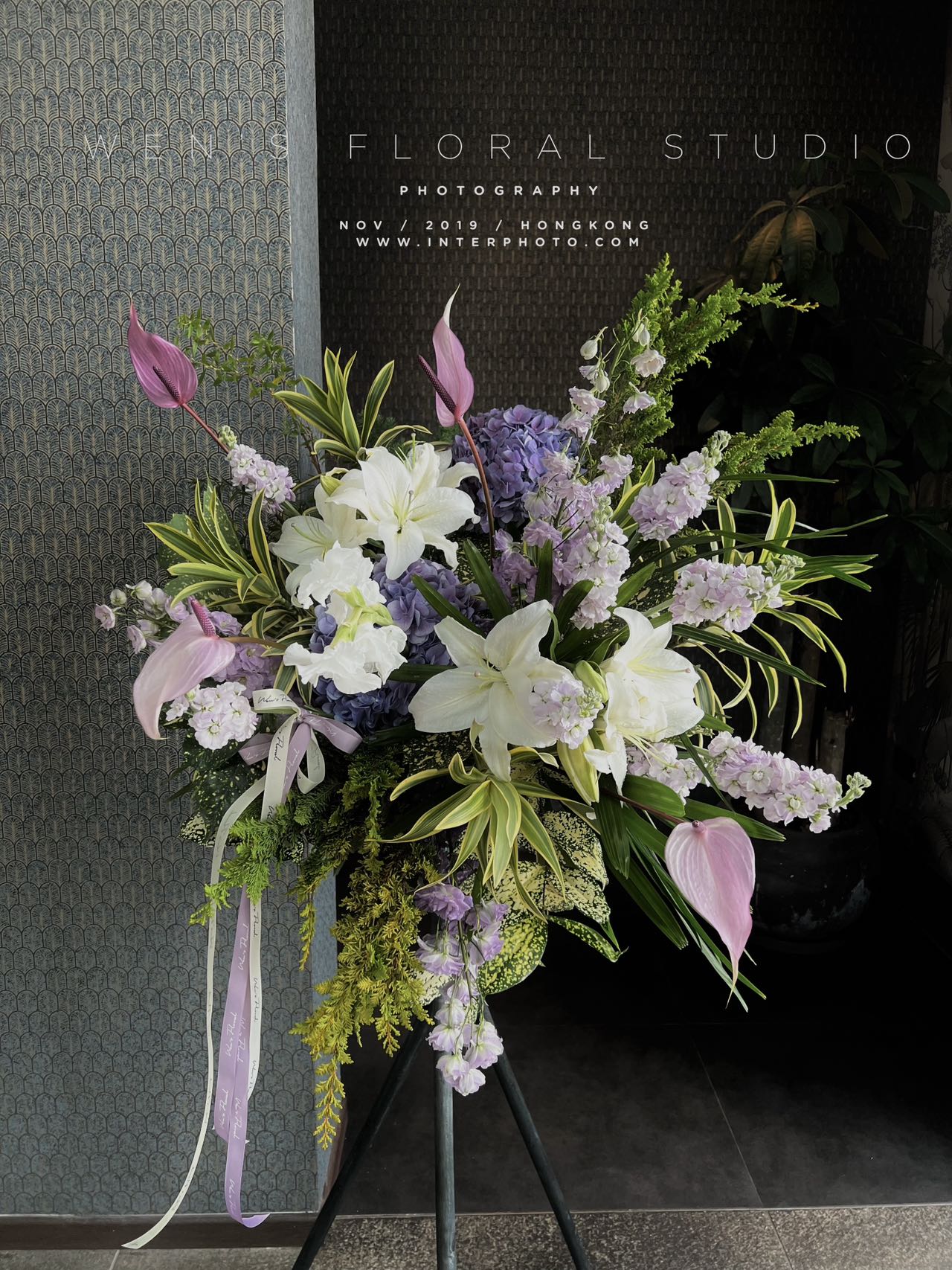 Grand opening flower stand - Purple