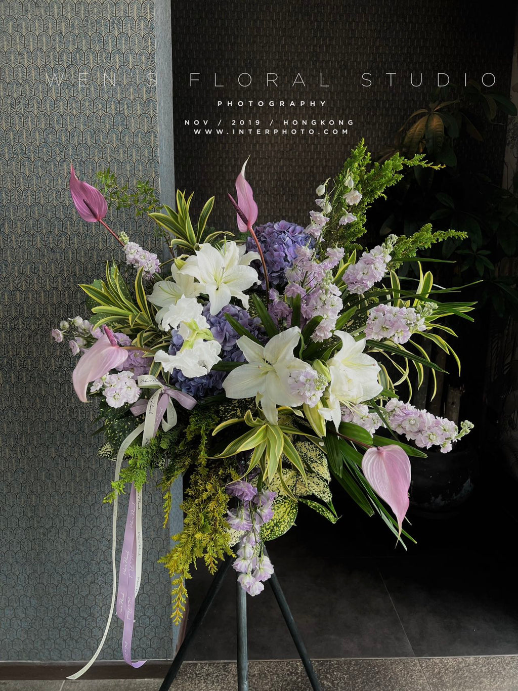 Grand opening flower stand - Purple