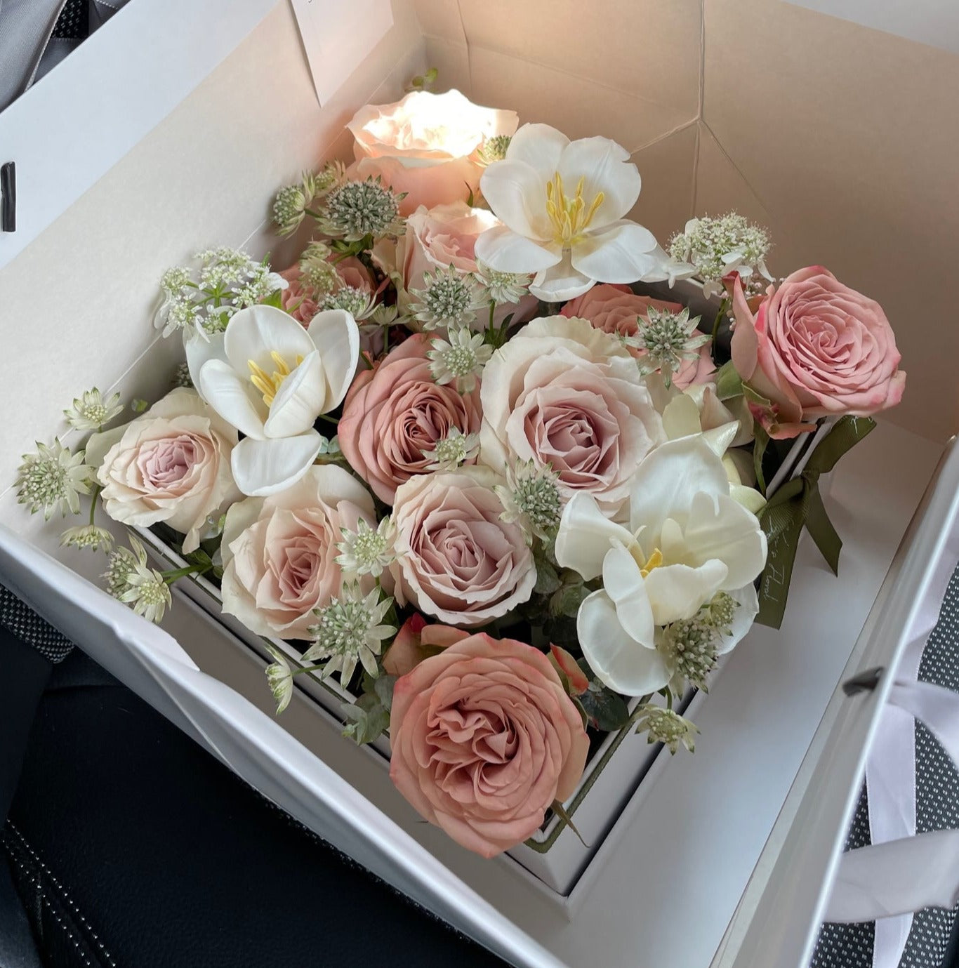 鲜花盒子- 白色