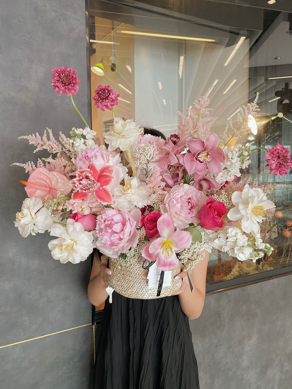 Premium bloom basket - Pink